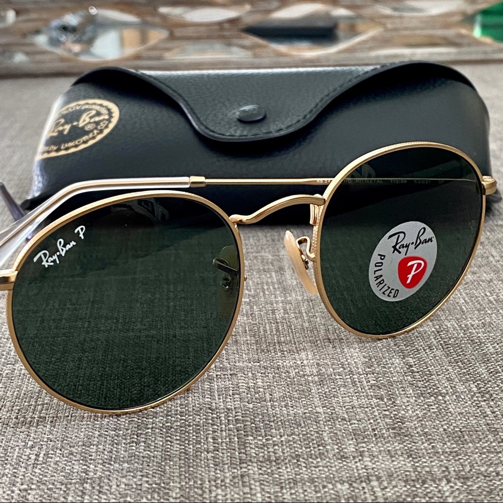 Ray-Ban RB3447 Round Metal Polarized Sunglasses - Picture 4 of 8